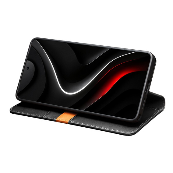 Kožené puzdro Qialino pre Samsung Galaxy S26 Ultra, čierne