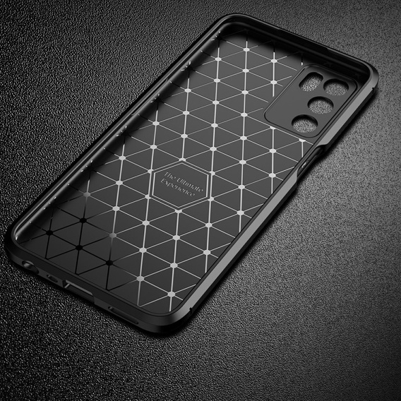 Obal na mobil pre Oppo A16, Carbon Gel, čierne