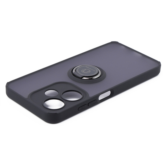 Puzdro pre Infinix Hot 30i, Frosted Ring, čierne