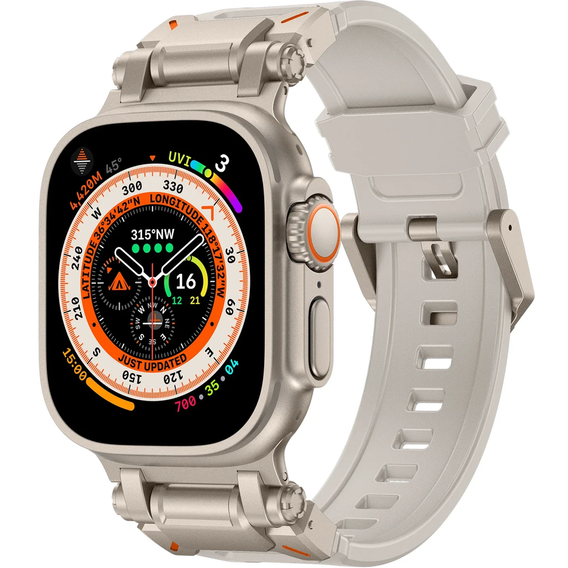 ERBORD ProTech remienok pre Apple Watch 1/2/3/4/5/6/7/8/9/SE/Ultra/Ultra 2 42/44/45/49MM, biely