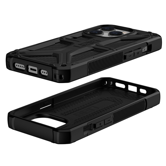 Puzdro Urban Armor Gear pre iPhone 14 Pro, Monarch, carbon čierne