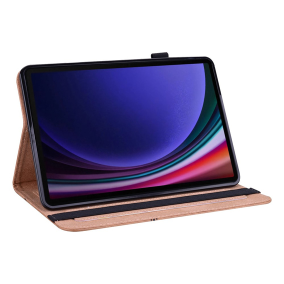 Puzdro pre Samsung Galaxy Tab S10 Lite / S10 FE / S9 FE / S9, Classic, s priestorom pre stylus, hnedé
