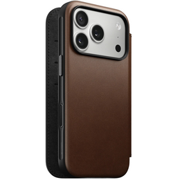 Puzdro Nomad pre iPhone 17 Pro Max, Modern Leather Folio, hnedé