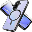 Puzdro pre Samsung Galaxy A36, Electro MagSafe, čierne + sklo na displej