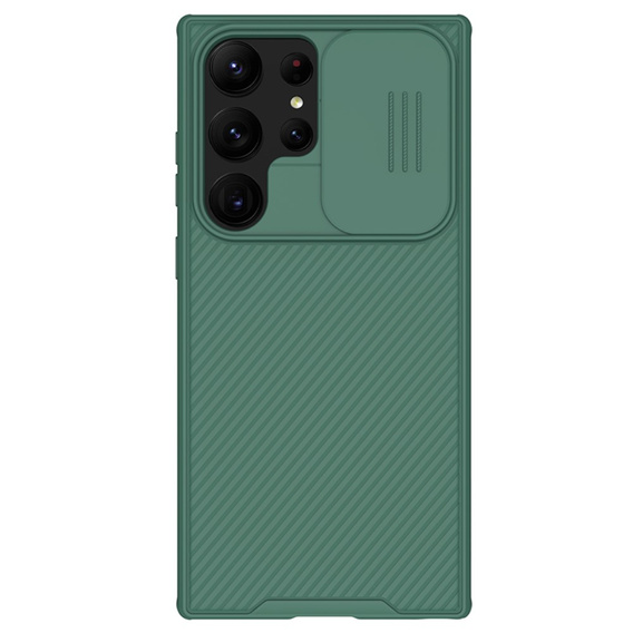Puzdro pre Samsung Galaxy S23 Ultra, pancierované Nillkin, CamShield Pro, zelený