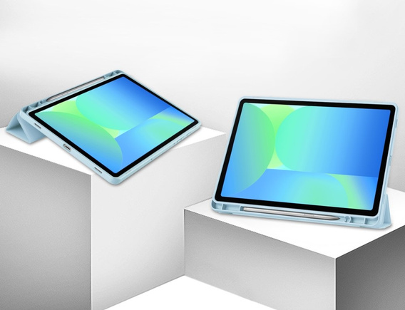 Puzdro pre Samsung Galaxy Tab S10 FE+ Plus, Smartcase s priestorom pre stylus, modré