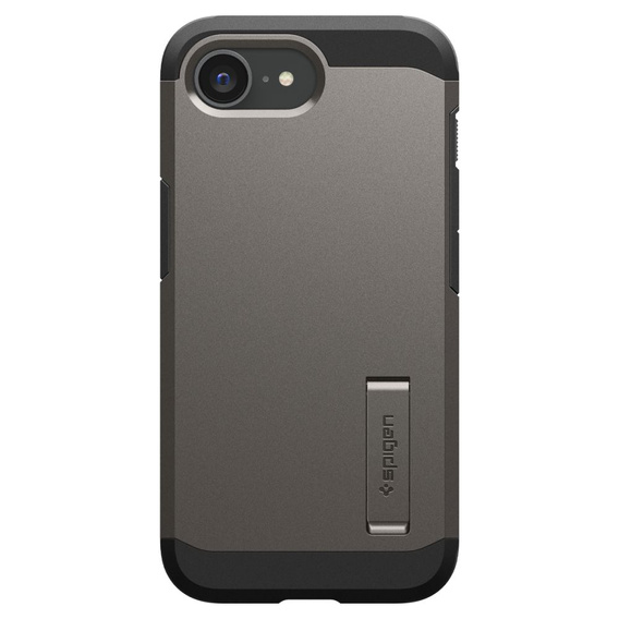 Puzdro Spigen pre iPhone 16E, Tough Armor Mag MagSafe, sivé + tvrdené sklo 9H 