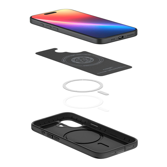 Spigen puzdro pre iPhone 17, Thin Fit MagSafe, čierne