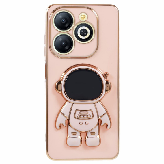 Obal na mobil pre Infinix Hot 40i, Astronaut, ružové