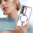 Puzdro pre Samsung Galaxy S23 Plus, Electro MagSafe, fialové + sklo na displej