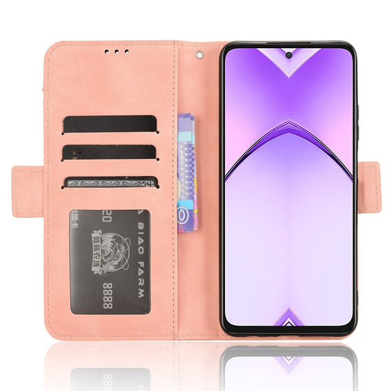 Klapkové puzdro pre Oppo A80, Card Slot, ružové