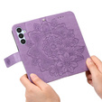 Klapkové puzdro pre Samsung Galaxy A54 5G, Mandala Flower, fialové