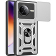 Obal na mobil pre Xiaomi Poco F7 Ultra, CamShield Slide, strieborné
