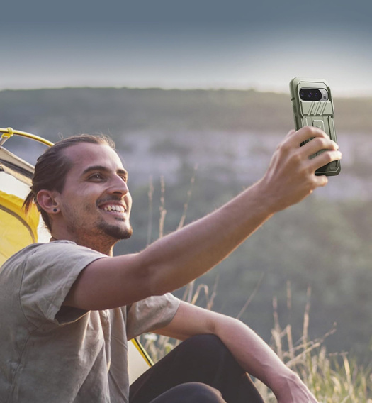 Pancierované puzdro Dexnor s otvorom na fotoaparát a stojanom pre Google Pixel 10 / Pixel 10 Pro
