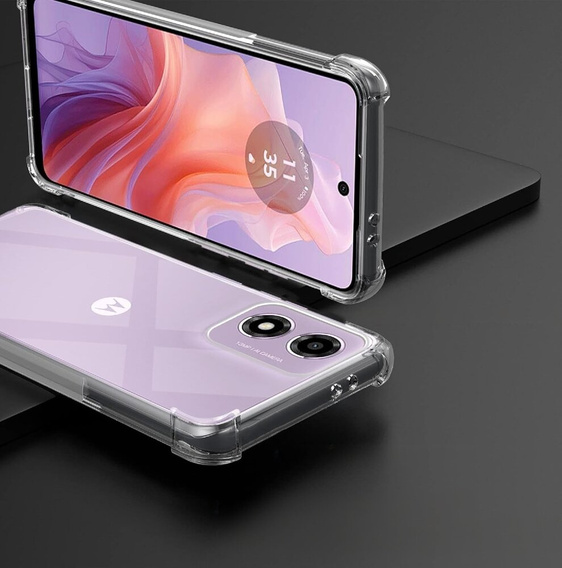 Obal na mobil pre Motorola Moto E14, Dropproof, priehľadné