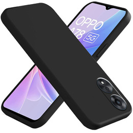 Obal na mobil pre Oppo A78 5G, Silicone Lite, čierne