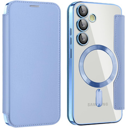 Klapkové puzdro pre Samsung Galaxy S25 FE, RFID Wallet MagSafe CamShield, modré