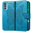 Klapkové puzdro pre Motorola Moto G52 / G82 5G, Butterfly, modré