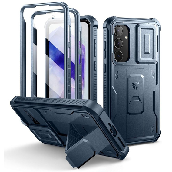 Obrnené puzdro pre Samsung Galaxy A35, Dexnor Full Body (Two Frames), modré