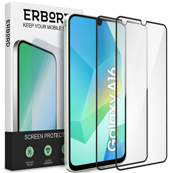 2x tvrdené sklo ERBORD 3D pre Samsung Galaxy A16 5G pre celý displej