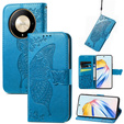 Klapkové puzdro pre Honor Magic 6 Lite 5G, Butterfly, modré