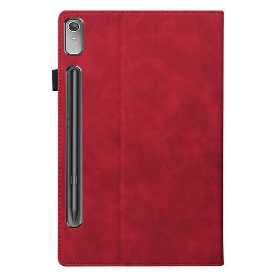 Puzdro pre Lenovo Tab P12, Classic, s priestorom pre stylus, červené