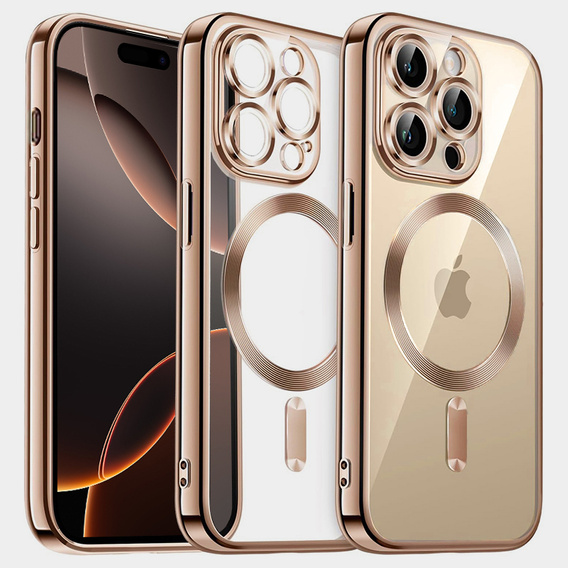 Puzdro pre iPhone 16 Pro, Electro MagSafe, desert titanium + sklo na displej