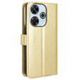 Klapkové puzdro pre Xiaomi Redmi 13, Crazy Horse Wallet, zlaté