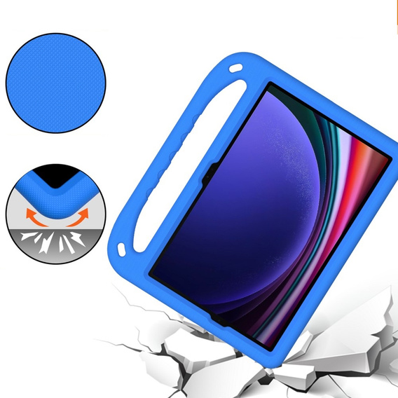 Detské puzdro pre Samsung Galaxy Tab S10 Lite / S10 FE / S9 FE, s rukoväťou, modré