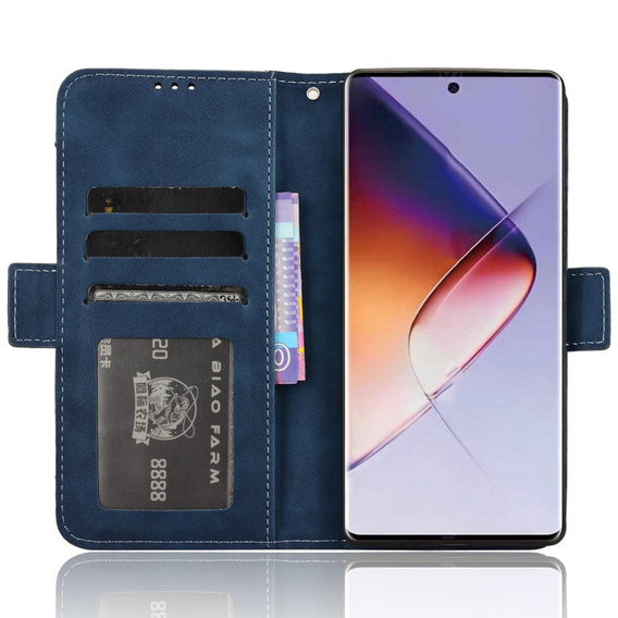 Klapkové puzdro pre Infinix Note 40 Pro Plus, Card Slot, tmavomodré