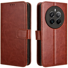 Klapkové puzdro pre Realme 12 Pro 5G / 12 Pro+ 5G, Crazy Horse Wallet, hnedé