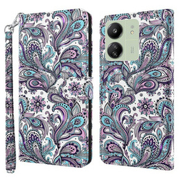 Klapkové puzdro pre Xiaomi Redmi 13C / Poco C65, Wallet, Flowers