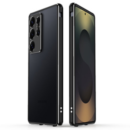 Puzdro LUPHIE pre Samsung Galaxy S25 Ultra, Armor Bumper, čierne