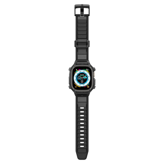 Pasek z etui Spigen do Apple Watch Ultra 49mm, Rugged Armor Pro, Czarny