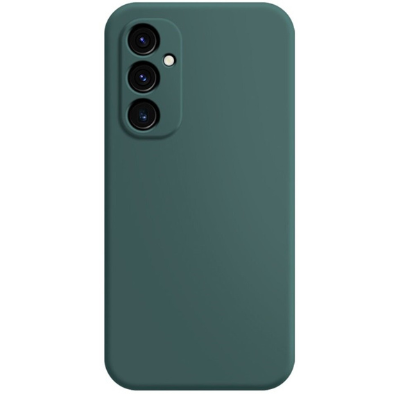 Puzdro pre Samsung Galaxy A25 5G, Silicone Lite, tmavozelené + sklo 9H