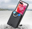 Puzdro pre Motorola Razr 50 Ultra, Card Slot Ring Case, čierne