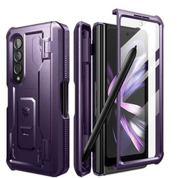Obrnené puzdro pre Samsung Galaxy Z Fold 4 5G, Dexnor Full Body S-Pen Slot, fialové