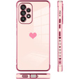 Obal na mobil pre Samsung Galaxy A52/A52S, Electro heart, ružové rose gold