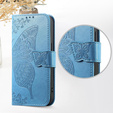 Klapkové puzdro pre Xiaomi Redmi 15C 4G/LTE, Butterfly, modré