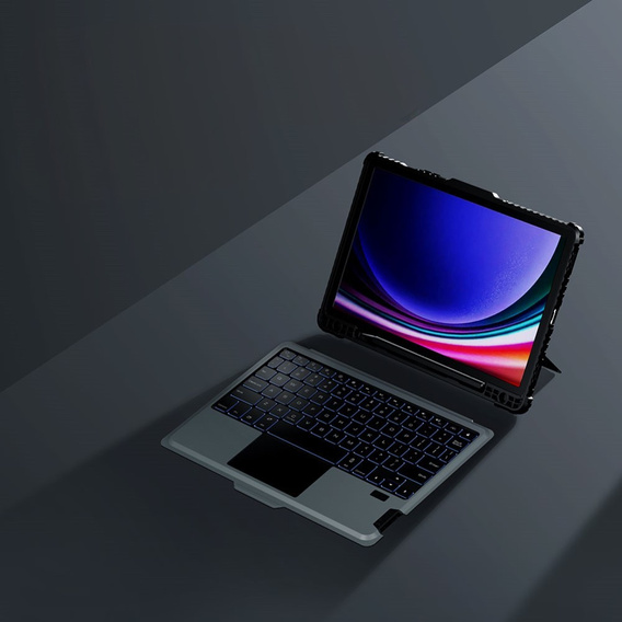 Puzdro + klávesnica Galaxy Tab S9, NILLKIN Bumper Pen Slot, čierne