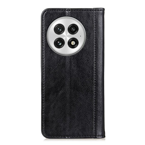 Flipové puzdro pre OnePlus 13, Split Leather, čierne