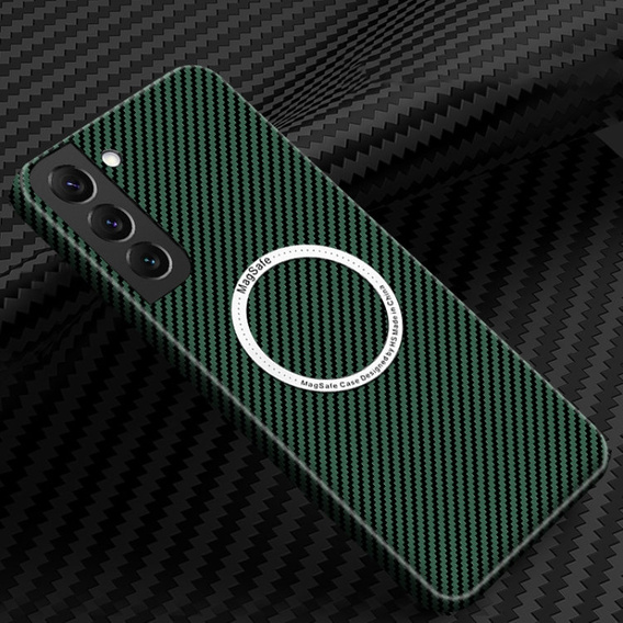 Obal na mobil pre Samsung Galaxy S23 Plus, Magsafe Slim Carbon, zelený