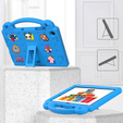 Detské puzdro pre Samsung Galaxy Tab A9+, Cute Patterns, so stojanom, modré