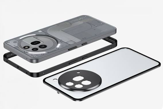 Puzdro pre Nothing Phone 3a Pro, Frame Case, čierne