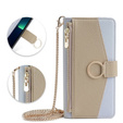 Flipové puzdro pre Oppo Reno 10 / 10 Pro, Wallet Zipper Pocket, so zrkadlom, modré