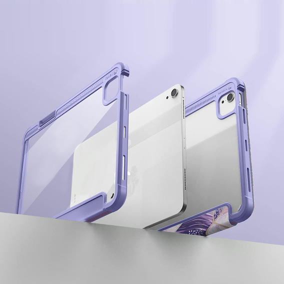 Obal na mobil pre iPad Air 4 10.9 2020 / iPad Pro 11 2020 / 2018, Suritch Full Body Marble, transparentné / ružové