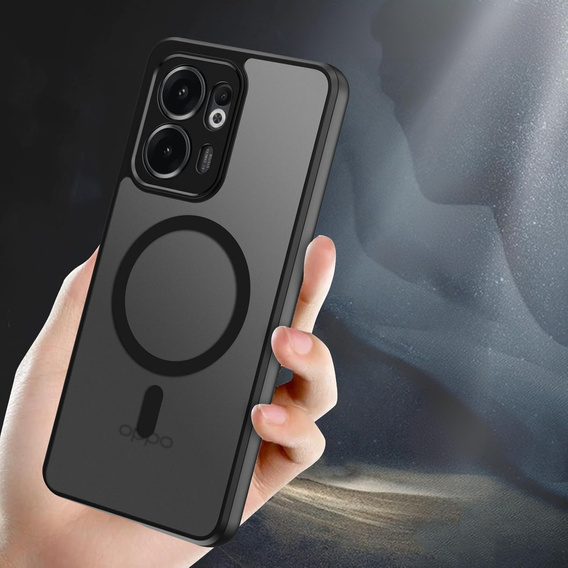 Puzdro pre Oppo Reno 13F / Oppo Reno 13FS, pre MagSafe, ERBORD Matt Case, čierny