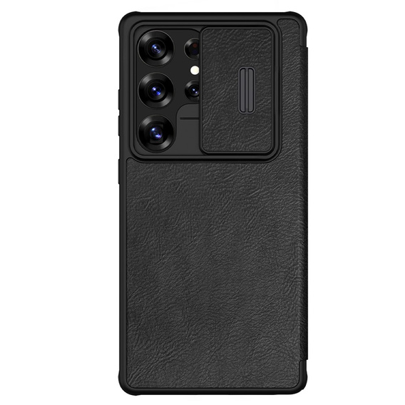 Flipové puzdro NILLKIN pre Samsung Galaxy S25 Ultra, CamShield Qin Pro, kožené, čierne