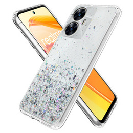 Obal na mobil pre Realme C55, Glittery, priehľadné