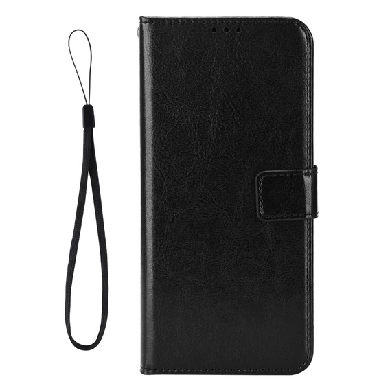 Klapkové puzdro pre Samsung Galaxy A56, Crazy Horse Wallet, čierne